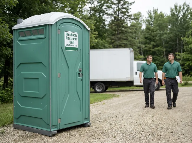 Flushable Restroom Units with Internal Sinks in Big Bend, WI